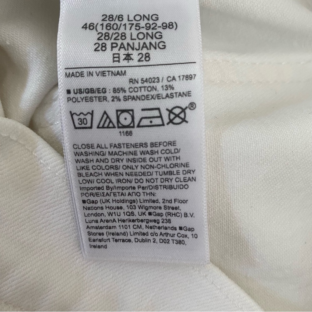 Gap Women’s Kick Fit High Rise Jeans in Optic White 28L - Picture 9 of 11